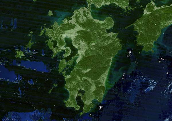 中学受験　 九州地方　衛星写真