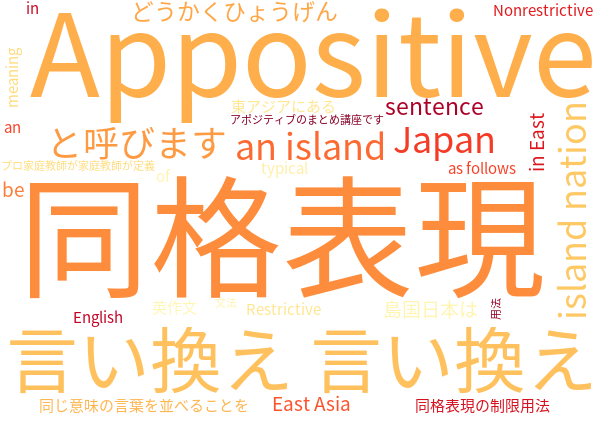 同格表現 言い換え アポジティブのまとめ 英作文 ライティング 英語 大学受験講座 東京先生