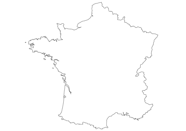 白地図 フランス 地理  ダウンロード