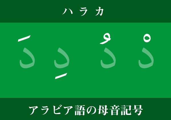 ファトハ カスラ ダンマ アラビア語の母音記号