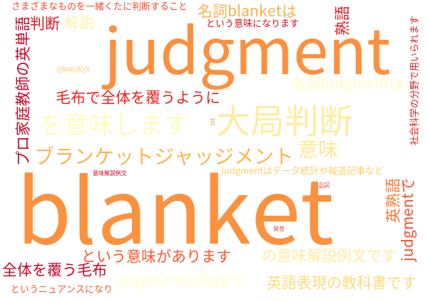 blanket judgment 大局判断 意味解説例文