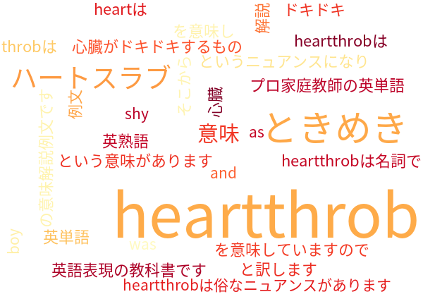 heartthrob ハートスラブ ときめき 意味解説例文