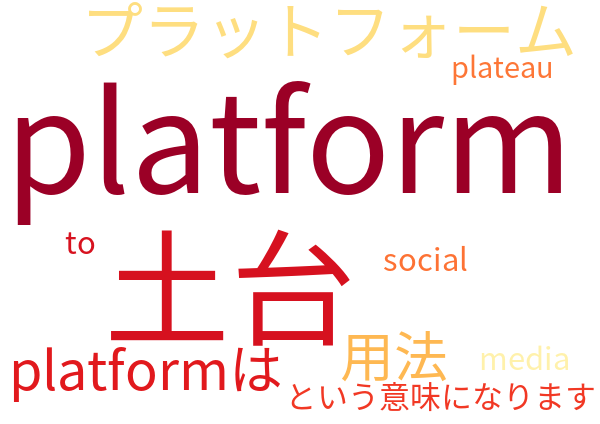 platform プラットフォーム 土台 意味解説例文