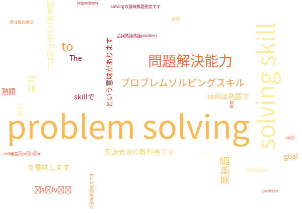 problem-solving skill 問題解決能力 意味解説例文