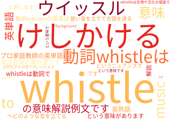 whistle ウイッスル けしかける 意味解説例文