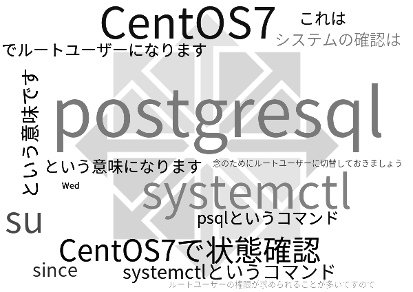 PostgreSQL9をCentOS7で状態確認する