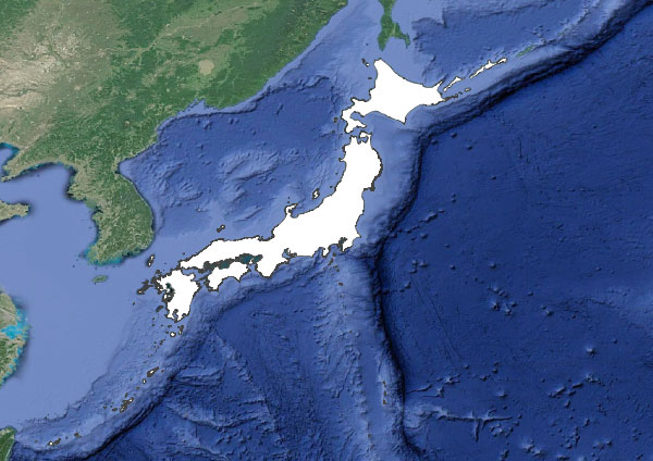 日本列島 白地図教材ダウンロード