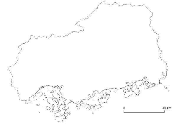 Blankmaps Hiroshima Geography K-12 printable free