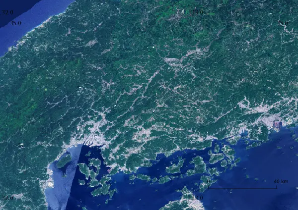 衛星地図 広島県 無料ダウンロード
