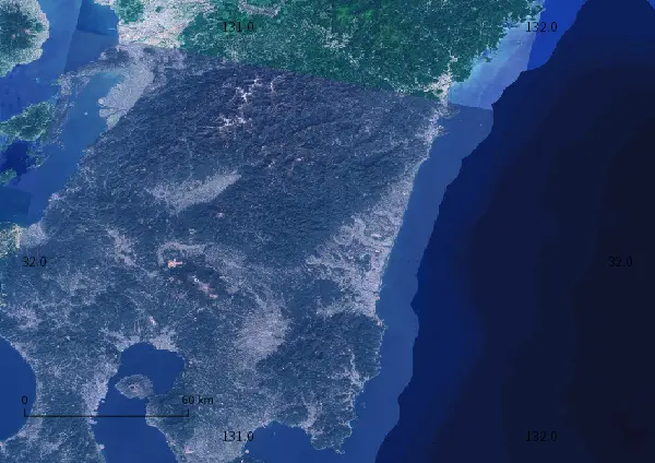 衛星地図 宮崎県 無料ダウンロード