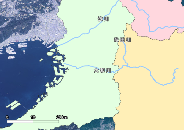 竜田川(たつたがわ) 奈良県 地図ダウンロード