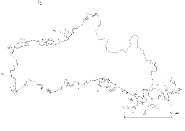 Map Yamaguchi Geography K-12 printable free